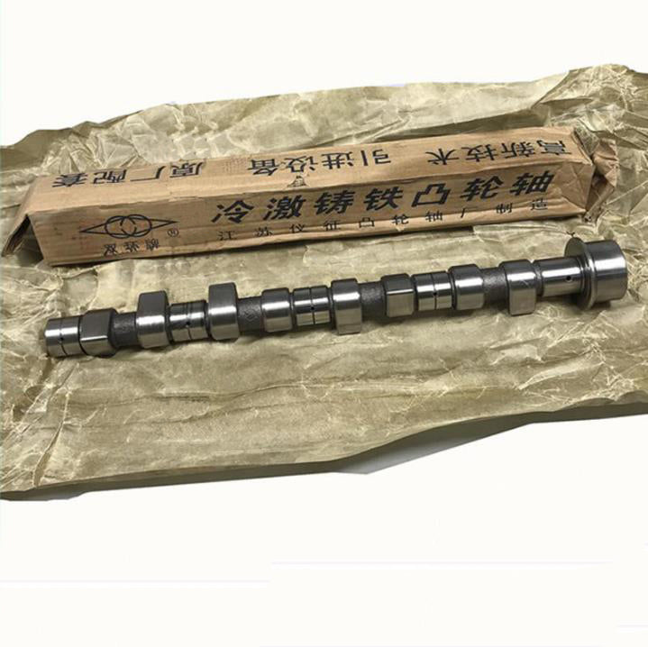 Camshaft assembly with metal cam lobes and shaft, in protective paper wrap