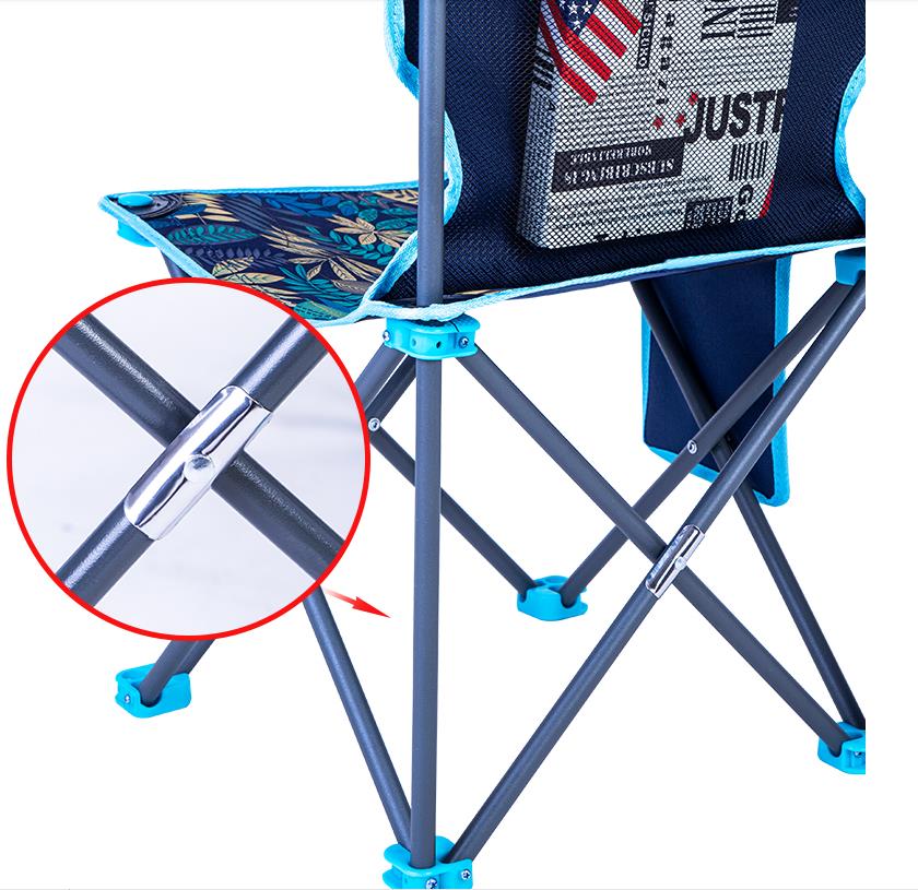 Portable Folding Chair Heavy Duty Fishing Chair with Side Pocket and Strap Carrying Bag Compact, Convenient Outdoor Chair for Hiking, Fishing and Camping – product image 4 | SUONAMA
