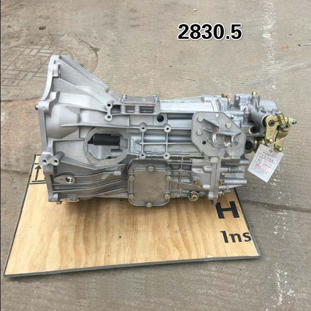 Transmission gearbox case, open housing view, with side control components