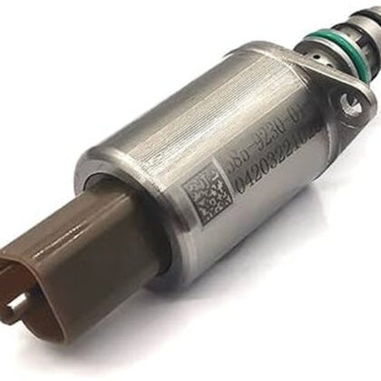 Solenoid valve with metal cylinder housing and electrical connector plug