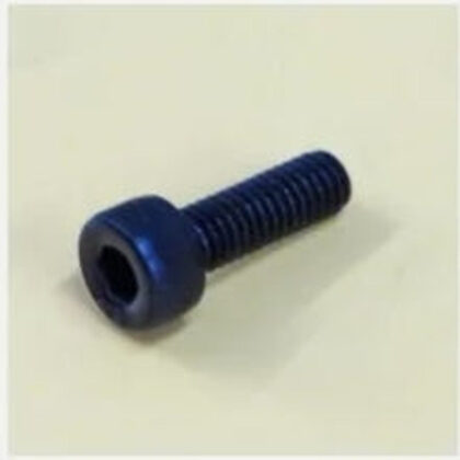 Blue socket head cap bolt with threaded shank
