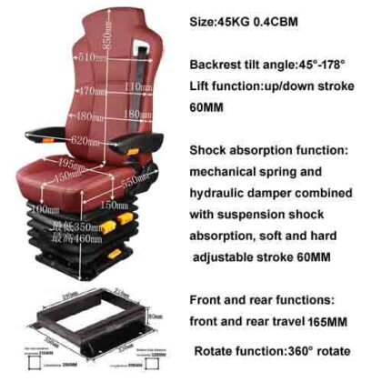 Driver seat modification suspension shock absorption seat for daily 4x2 4x4 – product image 1 | SUONAMA