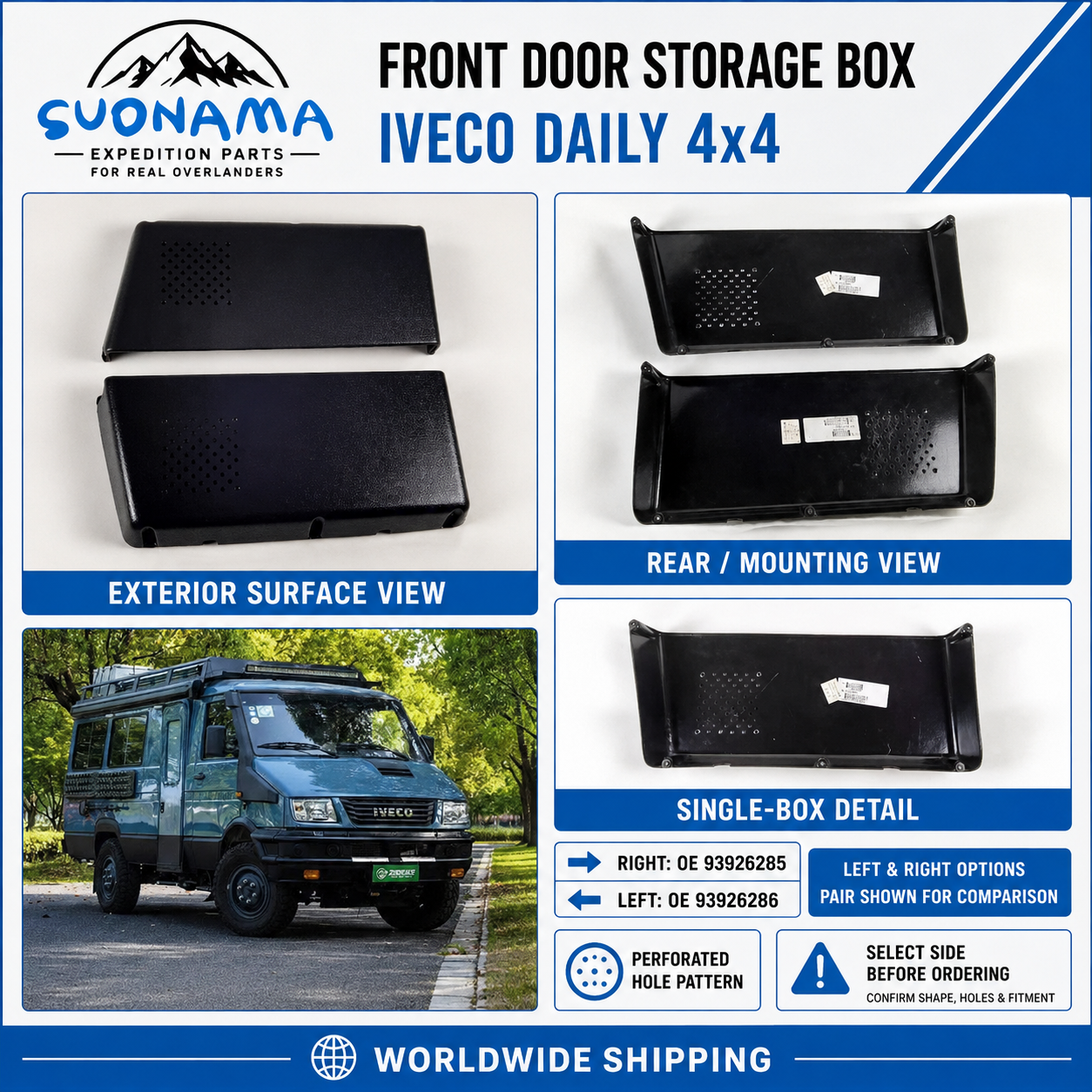 Front Door File Box 93926285 93926286 for Iveco Daily 4x4 by suonama