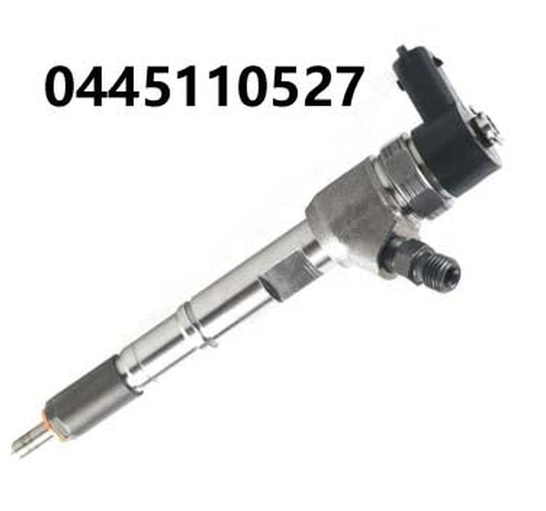 Common rail injector with silver body and connector, part 0445110527