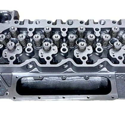 Truck diesel cylinder head with valve ports and spring seats, metal casting