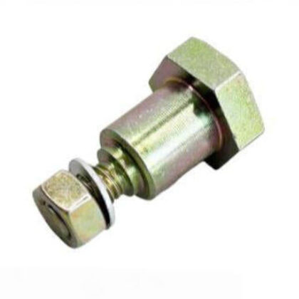 Metal hood fixing bolt with threaded stud and hex ends for 4x4 vehicle