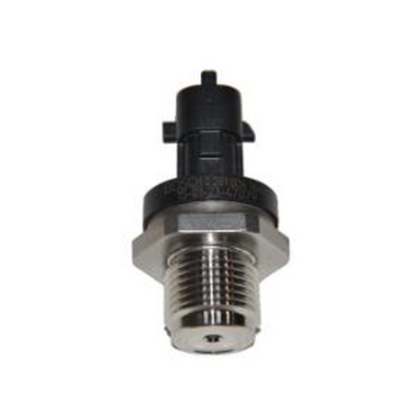 Injection rail pressure valve with black cap and silver threaded metal body by SUONAMA