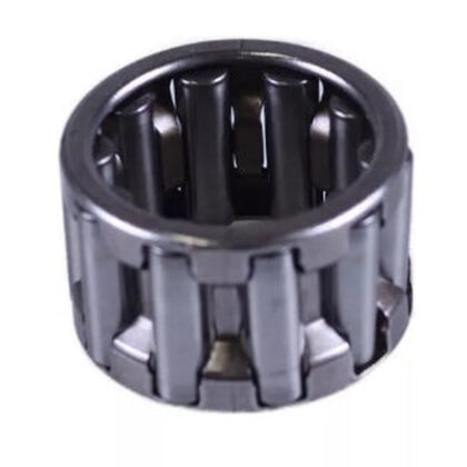 Cylindrical roller bearing with metal cage and outer ring, compact round form