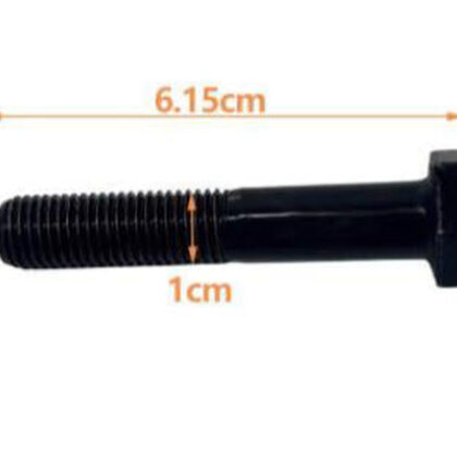 M10 black hex head bolt for seat fixing, 6.15 cm length
