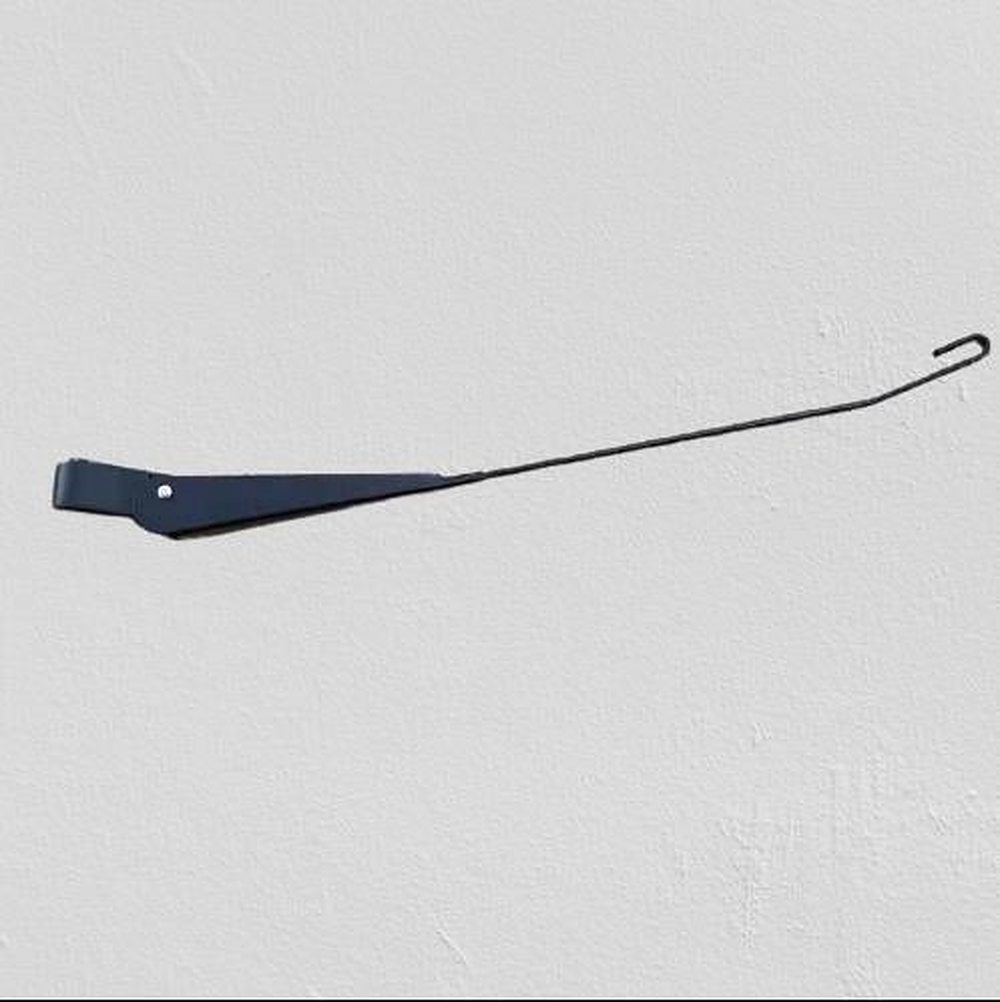 Windshield wiper arm, dark gray/black, with pivot end and mounting hole